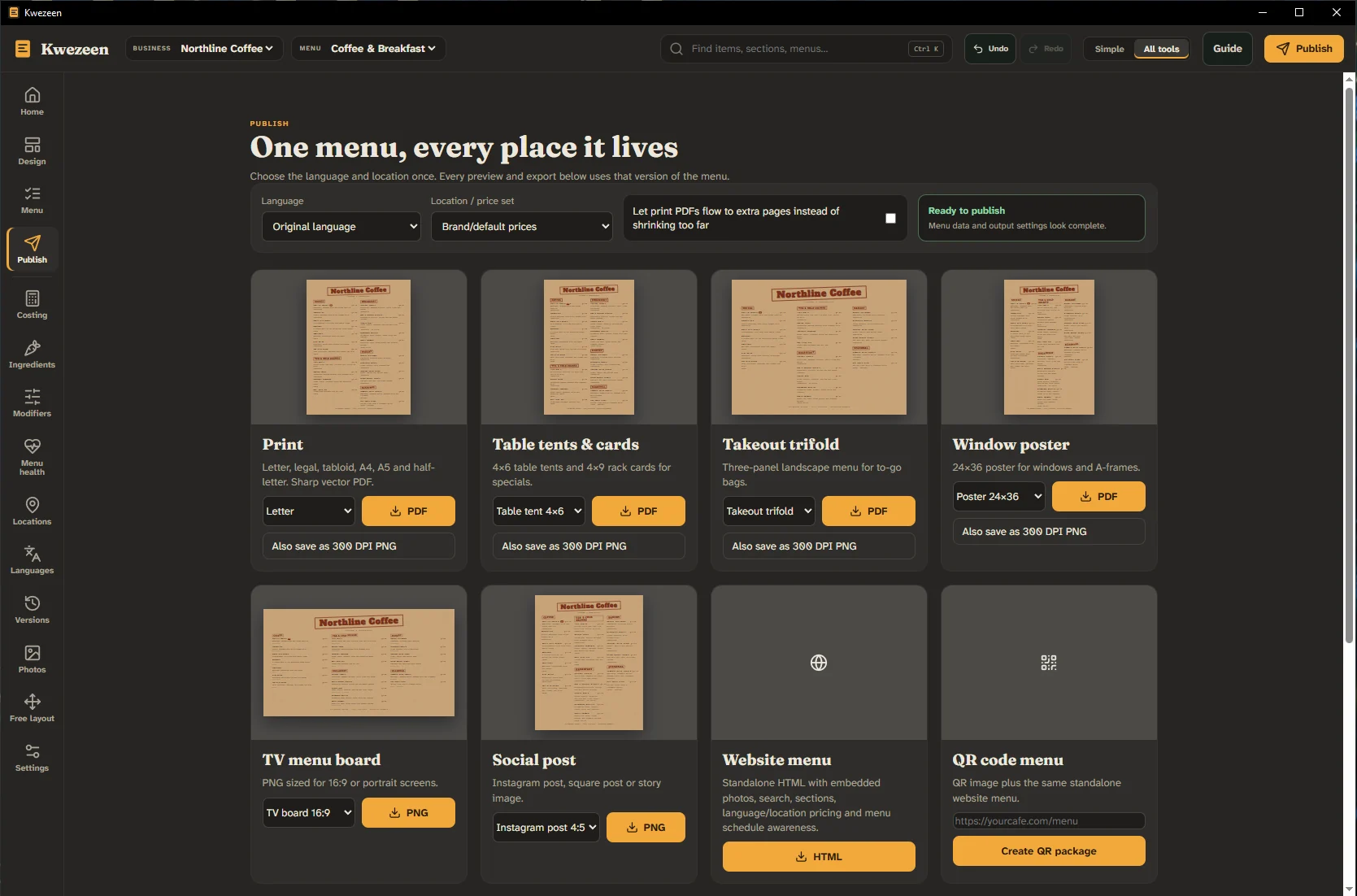 Kwezeen: Publish across multiple formats